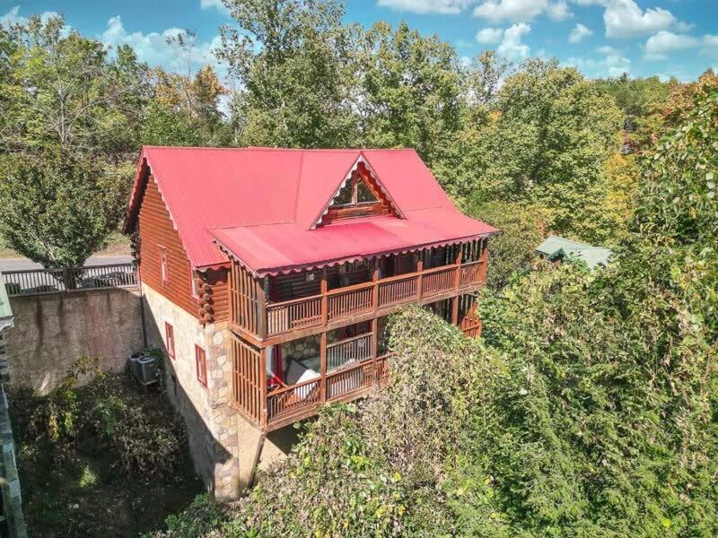 Villa Movie Theater Hot Tub View Mountain Escape Gatlinburg Exterior foto